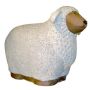 Figurina di pecora ZENARA in ceramica smaltata, bianca, 45x24x39 cm