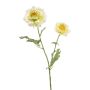 Fiore artificiale ranuncolo LOLYN, verde-crema, 65 cm