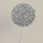 Allium artificiale HELLA, glitter, argento, 75 cm, Ø 11 cm