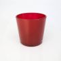 Vaso rotondo / Vaso da fiori ALENA, rosso, 16cm, Ø17cm