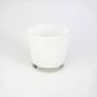 Vasetto in vetro / Portacendele ALENA, bianco, 10,5cm, Ø11,5cm