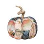 Zucca decorativa AKUNA in cotone, fatta a mano, motivo Kakadu, colorata, Ø 13 cm