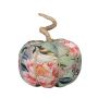 Zucca decorativa AKUNA in cotone, realizzata a mano, con motivo farfalla e uccellino, colorata, Ø 13 cm
