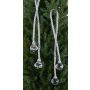 Ciondolo di corda natalizia TAYLER con palline acriliche, argento, 40cm, Ø3cm