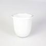 Vaso rotondo in vetro / Vaso per orchidee FYNN, bianco, 15cm, Ø13,5cm