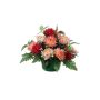Composizione floreale decorativa con ranuncoli e astri estivi WIEBKE, vaso decorativo, rosa-rosa-crema, 26 cm, Ø 30 cm