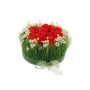 Composizione floreale artificiale con rose ed erba HAULANI, rosso-bianco, 12 cm, Ø 20 cm