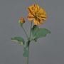 Ramo di fiori artificiali, dalia GINGER, Eco Collection, giallo-arancione, 60 cm, Ø 10 cm