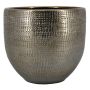 Copri vaso in ceramica ILSE con venature, dorato, 14 cm, Ø 16 cm