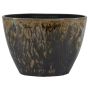 Vaso ovale ELIEL in ceramica, screziato, marrone-blu, 32x15x22 cm