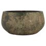 Ciotola per fiori in ceramica AROON con venature, verde antico, 14 cm, Ø 29 cm