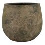 Contenitore per fiori in ceramica AROON con venature, verde antico, 13cm, Ø16cm