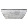 Ciotola in ceramica AGAPE con grano, grigio cemento, 68x19x24cm