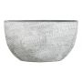 Vaso ovale in ceramica AGAPE con grano, grigio cemento, 49x20x25cm