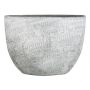 Vaso ovale in ceramica AGAPE con grano, grigio cemento, 50x20x36cm