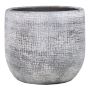 Vaso in ceramica AGAPE con grano, grigio cemento, 36 cm, Ø39 cm