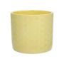 Vaso FERDINANTA con motivo, ceramica, giallo opaco, 13,1 cm, Ø 15,5 cm