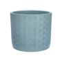 Vaso da fiori FERDINANTA con motivo, ceramica, blu chiaro opaco, 12,3 cm, Ø 13,5 cm