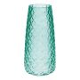 Vaso in vetro AMALFRIED con motivo a rombi, turchese, 21 cm, Ø 10 cm