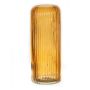 Vaso da fiori ALBURGIS con scanalature, vetro, arancione trasparente, 25 cm, Ø 10 cm