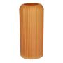 Vaso da fiori ALBURGIS con scanalature, vetro, arancione opaco, 25 cm, Ø 10 cm