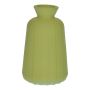 Bottiglia decorativa in vetro TATIANA con scanalature, verde oliva opaco, 11 cm, Ø 6,5 cm