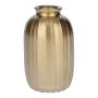 Bottiglia decorativa SILVINA in vetro, scanalata, oro metallizzato, 12 cm, Ø 7 cm