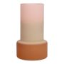 Vaso di vetro NULAILA, rosa-beige-marrone-opaco, 17cm, Ø10cm