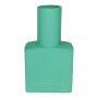 Vaso decorativo quadrato ORESTINO di vetro, menta-opaco, 13x7,5x22,5cm