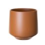 Cachepot ZIOKA in ceramica, caramello opaco, 15,8 cm, Ø18 cm