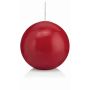 Candela a sfera MAEVA, rosso scuro, Ø10cm, 46h - Made in Germany