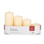 Candele dell'Avvento JENARO, 4 pezzi, graduate, bisquit, 6cm, 8cm, 10cm, 12cm, Ø5cm - Made in Germany