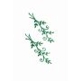 Ornamento in cera «Rami» WITALINA, 2 pezzi, verde scuro, 8x3 cm