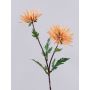 Crisantemo finto ESTELLE, giallo-arancione, 70cm, Ø8-10cm