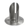Portacandela in ottone CONSTANCE, per candele di circa Ø4 cm, nichelato, spazzolato opaco, argento, 8 cm, Ø9 cm