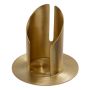 Portacandele in ottone CONSTANCE, per candele di circa Ø5 cm, spazzolato opaco, dorato, 9 cm, Ø10 cm