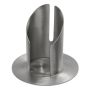 Portacandele in ottone CONSTANCE, per candele di circa Ø5 cm, nichelato, spazzolato opaco, argento, 9 cm, Ø10 cm