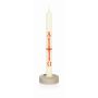 Candelabro in legno ANNERIKE per candela pasquale, naturale, 1,5 cm, Ø 5 cm