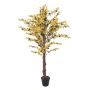 Albero decorativo Forsizia MISAKI, tronchi veri, con fiori, giallo, 150 cm