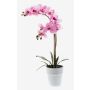 Orchidea Phalaenopsis artificiale CANDIDA in vaso di ceramica, rosa, 65 cm