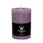 Candela a colonna AURORA, malva, 14cm, Ø10cm, 100h - Made in Germany