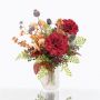 Bouquet finto autunnale HELENA, dalia, rosso, 40cm, Ø35cm