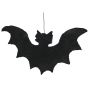 Figura decorativa di Halloween: silhouette di pipistrello SPOOKY BAT, nera, 32 cm