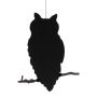 Figura decorativa di Halloween: sagoma di gufo SPOOKY OWL, nera, 62 cm