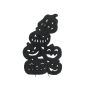 Silhouette decorativa di Halloween "Zucche" SPOOKY PUMPKINS, nera, 82 cm