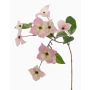 Ramo tessile di corniolo giapponese KOHANA, fiorito, rosa, 70cm