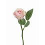 Rosa artificiale GABI, rosa-verde, 25cm, Ø5cm