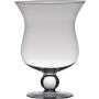 Vaso da fiori in vetro TIFFANY su piede, clessidra/rotondo, trasparente, 24cm, Ø18cm