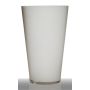 Vaso da pavimento in vetro ANNA EARTH, imbuto/rotondo, bianco, 40 cm, Ø25 cm