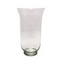 Portacandela da tavolo LEA EARTH su piede, cilindro/rotondo, trasparente, 38cm, Ø21,5cm